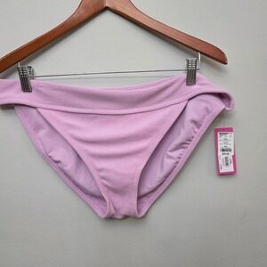 Ninety-Nine Womens Banded Hipster Bikini Bottom Orchid Purple XXL NWT